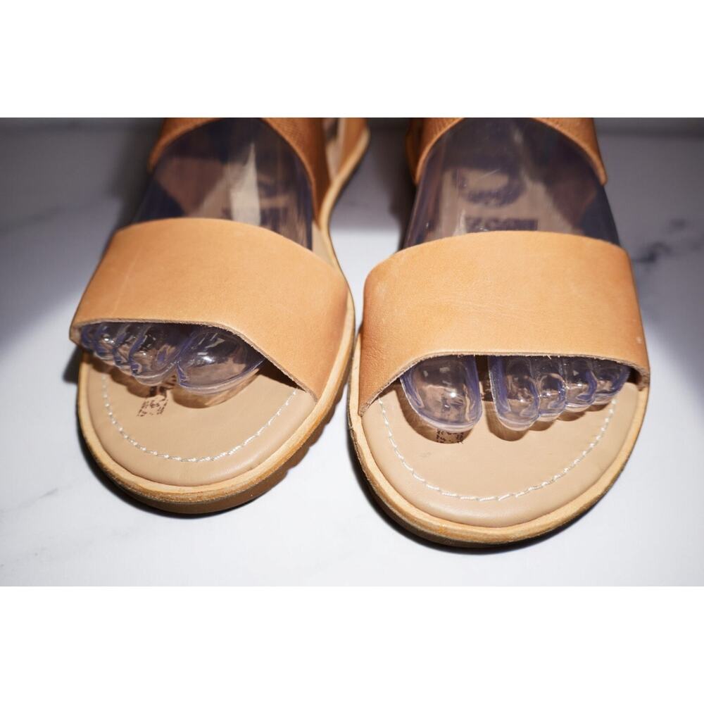 Sorel Ella Crisscross Leather Sandals Camel Brown Women 7.5 - Picture 5 of 13